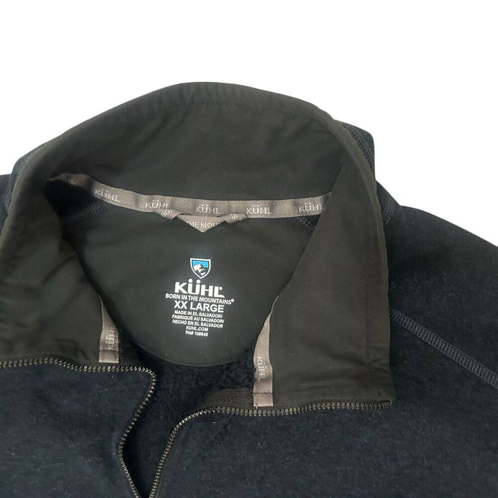 Kuhl Revel Quarter Zip Sweater Men’s 2XL XXL Navy Blue Fleece Pullover 3007 - Picture 5 of 12
